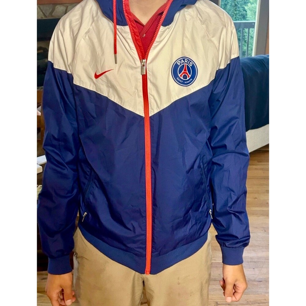 Nike Vintage Super Rare Paris Windrunner Jacket Saint Germain White Blue M
